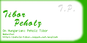 tibor peholz business card